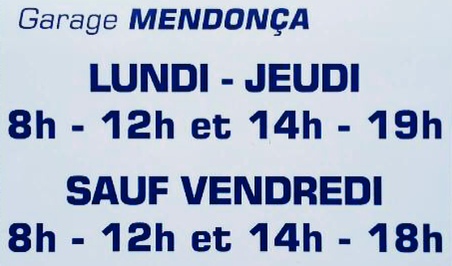 horaires garage mendonça dremil lafage